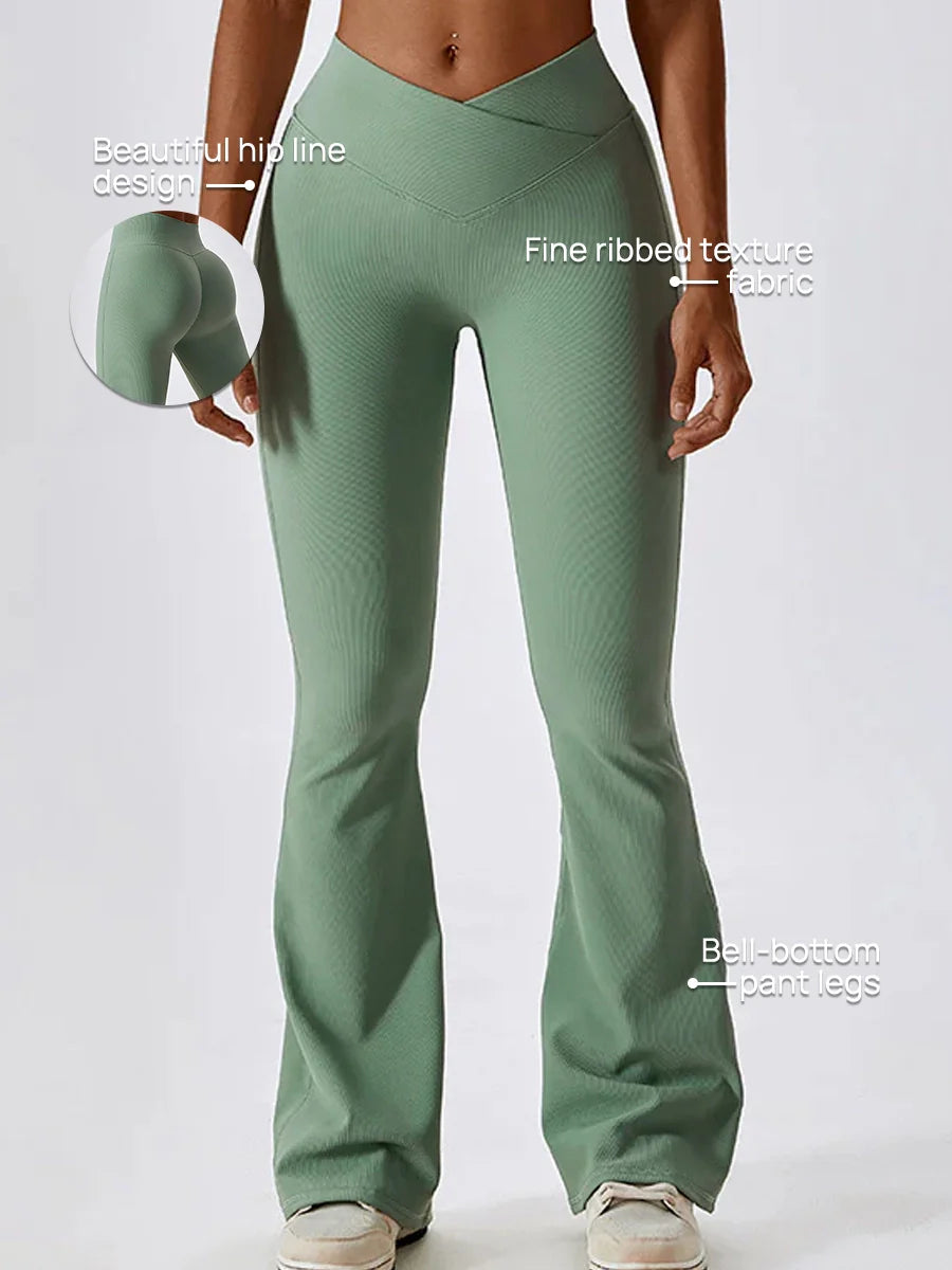 High Waist Criss Cross Leggings-1