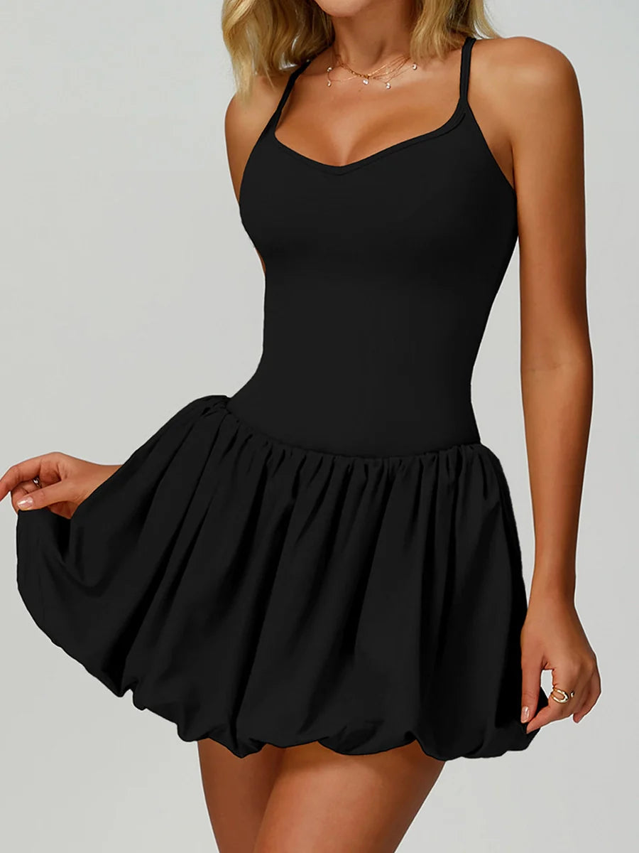 Cross-Back Peplum Tennis Skirt-7