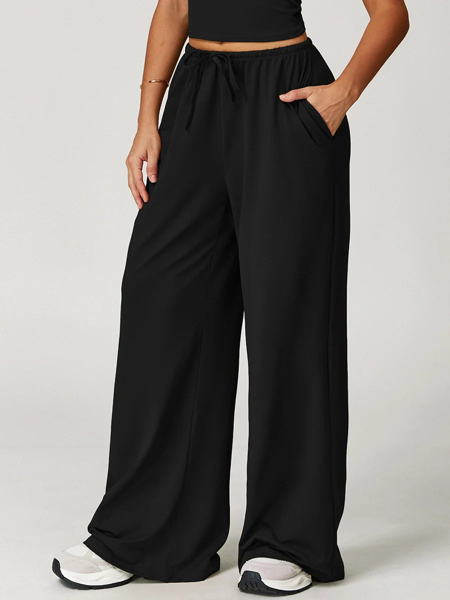 Pastel Soft Wide-Leg Lounge Pants-7