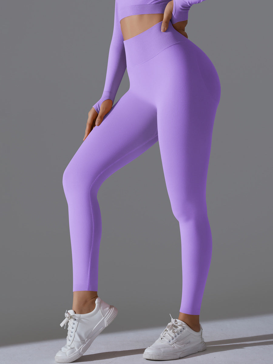 Seamless Solid High-Waist Leggings