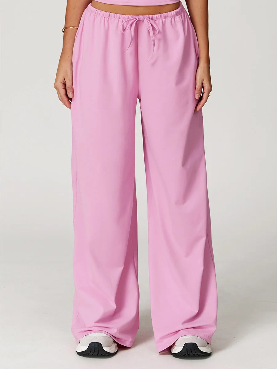 Pastel Soft Wide-Leg Lounge Pants-0