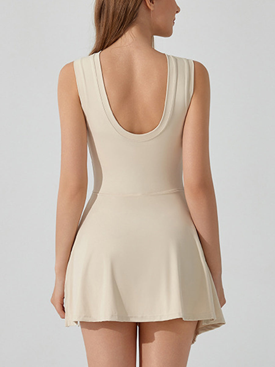 Layered Look Tie-Detail Dress-1