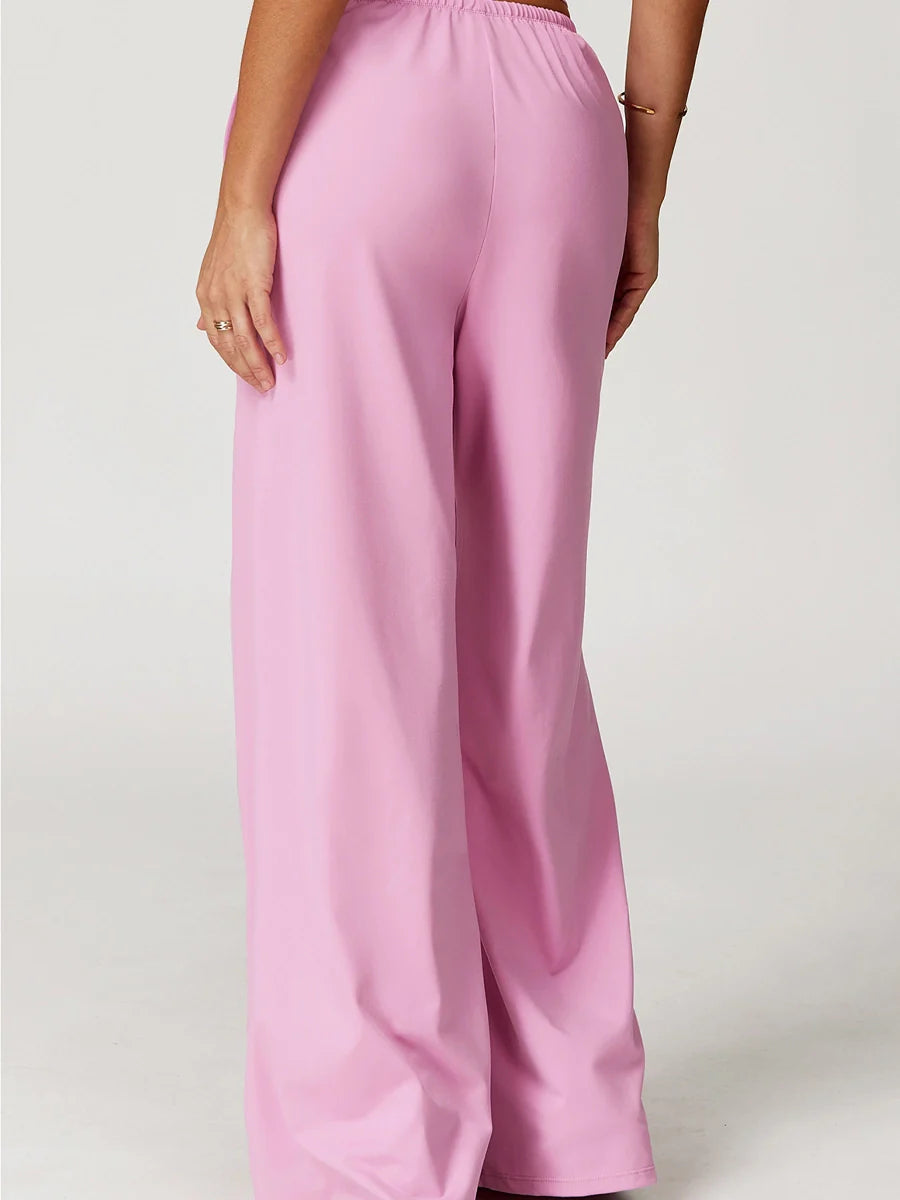 Pastel Soft Wide-Leg Lounge Pants-3