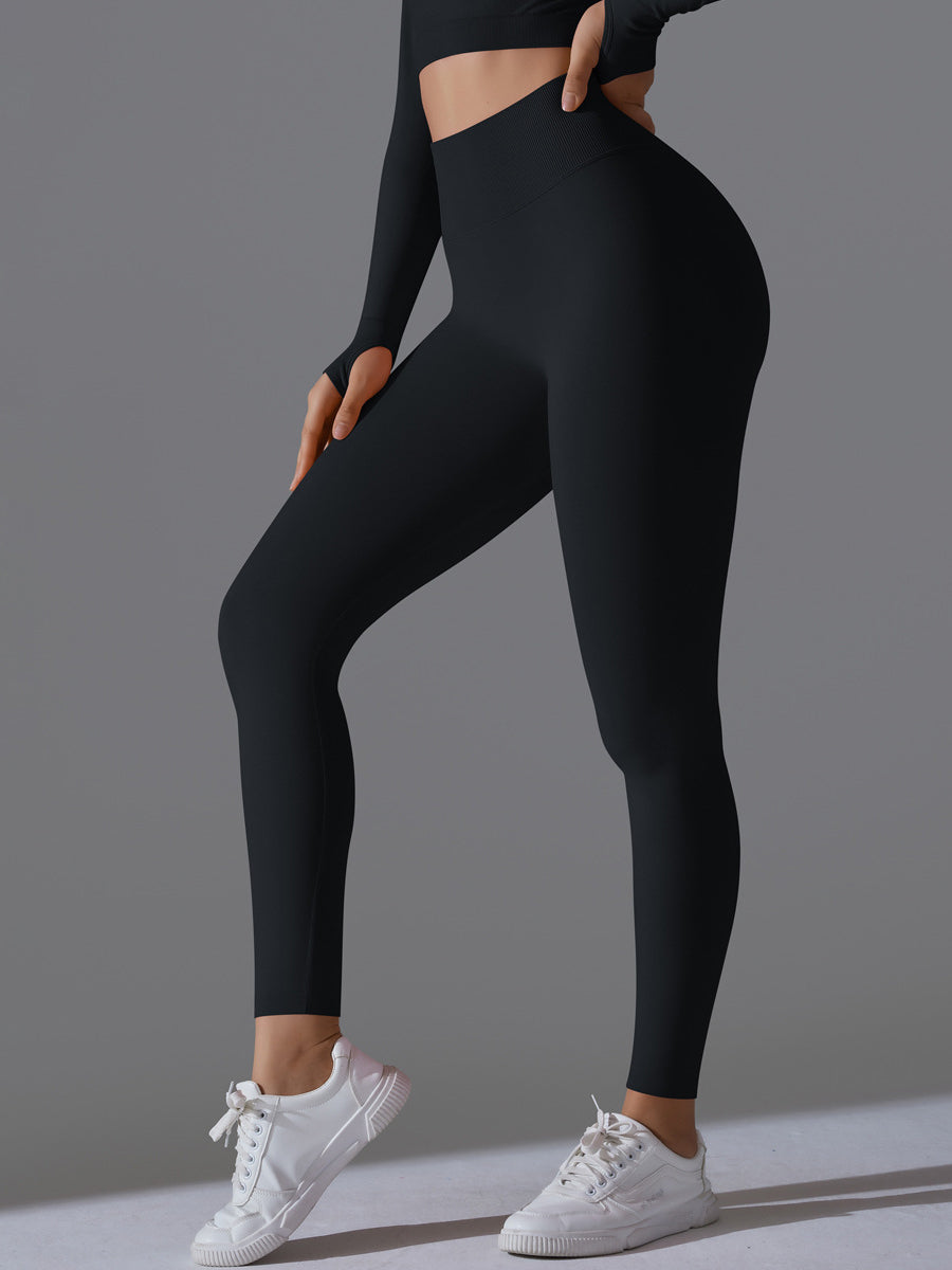Seamless Solid High-Waist Leggings