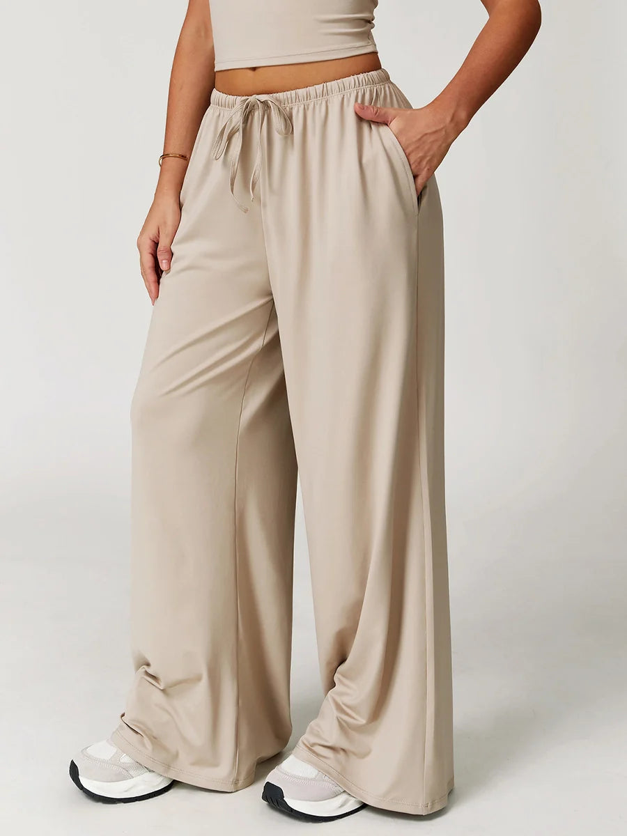Pastel Soft Wide-Leg Lounge Pants-5