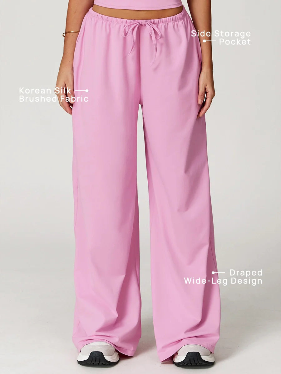 Pastel Soft Wide-Leg Lounge Pants-1
