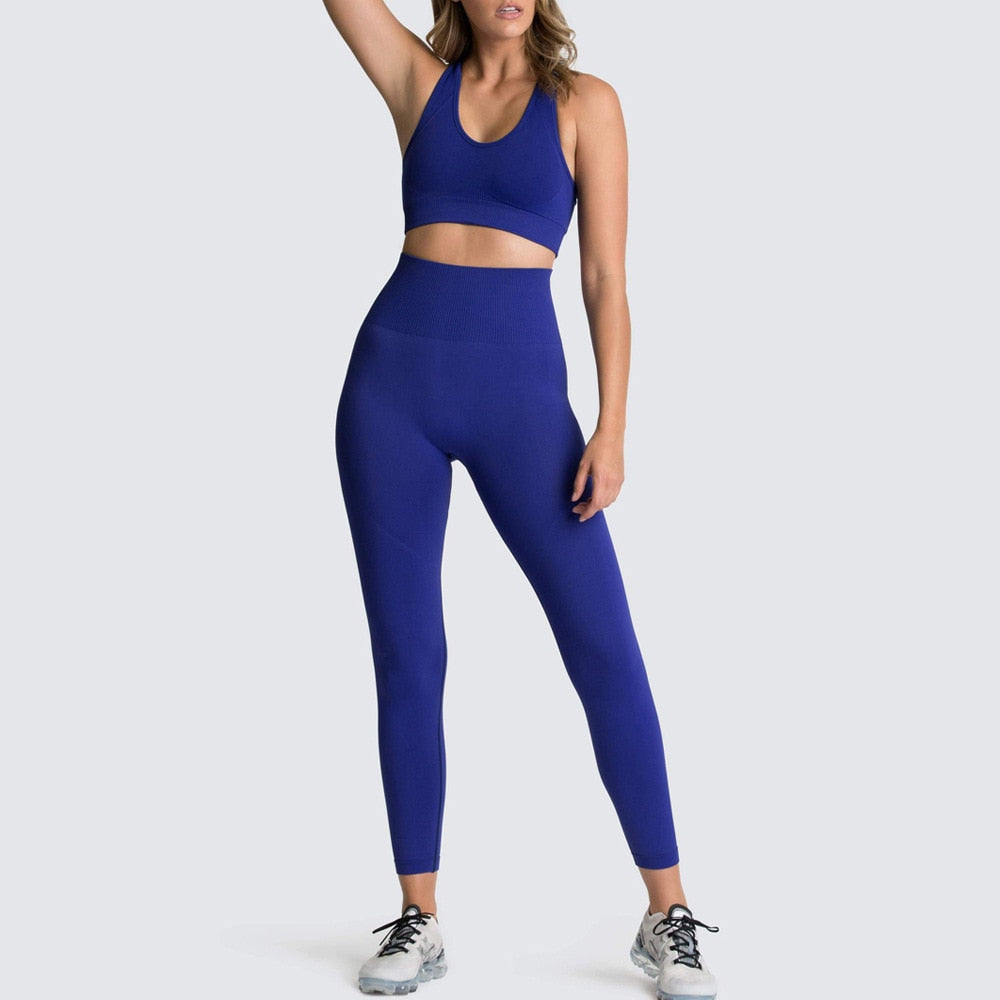 Seamless Push-UP Gym Set Leggins and Bra