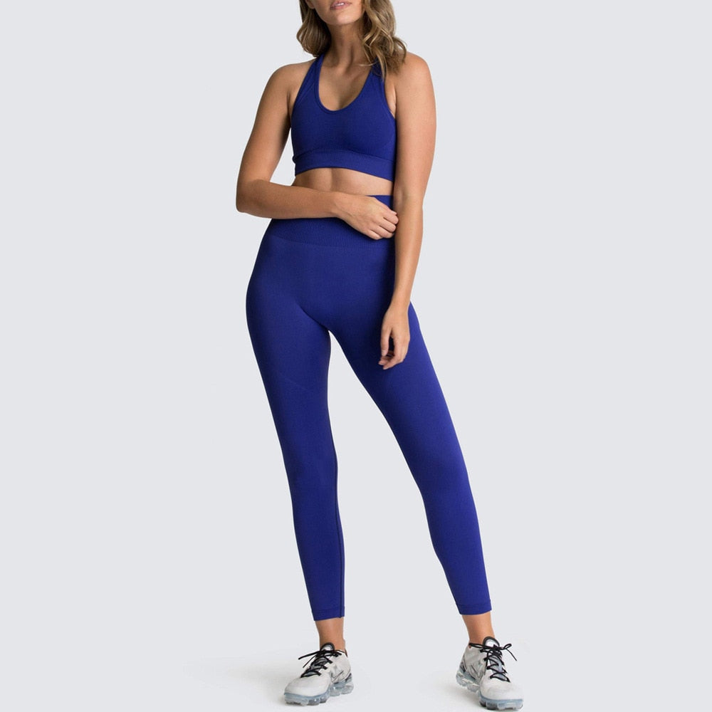 Seamless Push-UP Gym Set Leggins and Bra