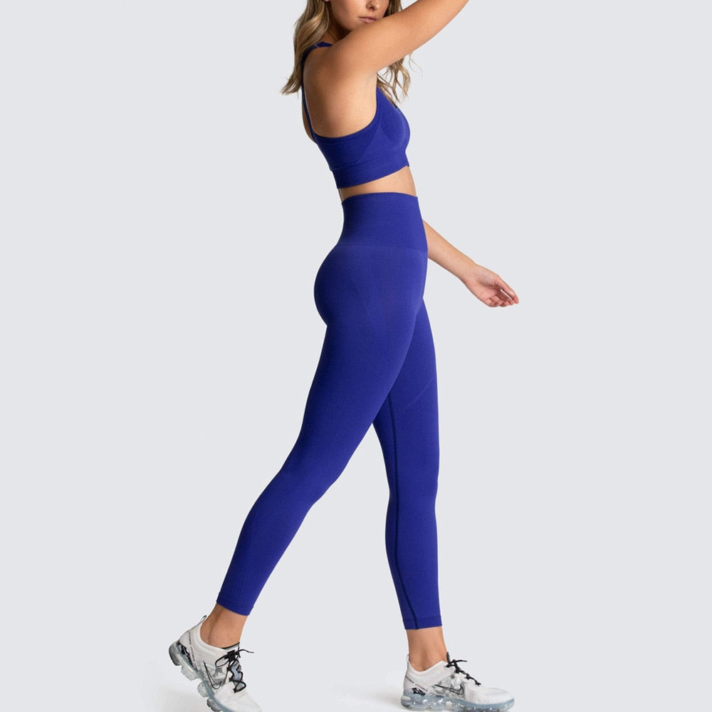 Seamless Push-UP Gym Set Leggins and Bra