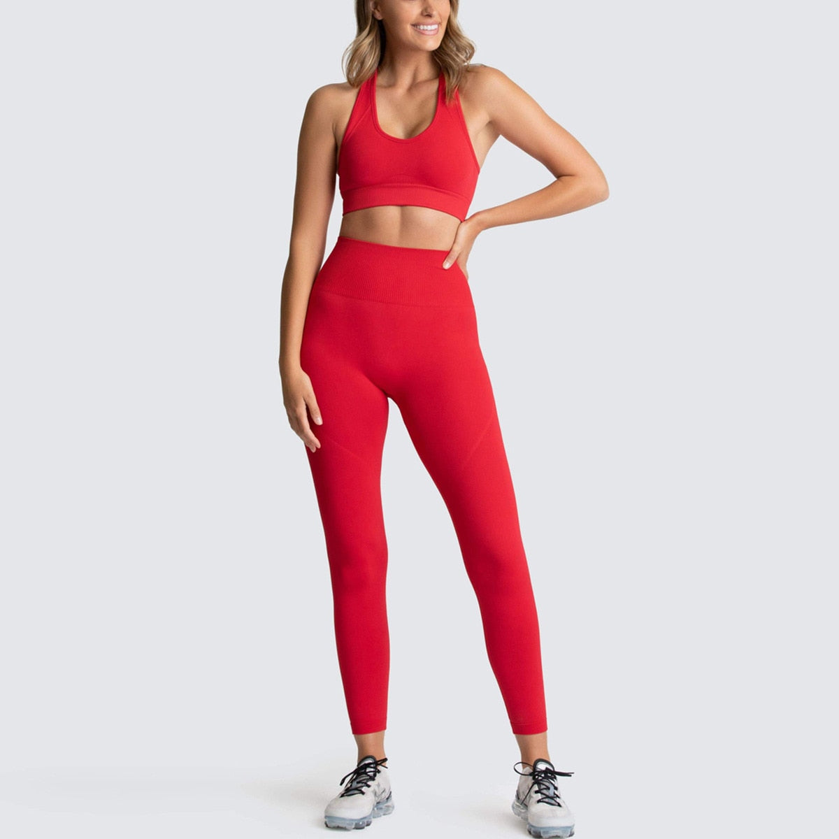 Seamless Push-UP Gym Set Leggins and Bra
